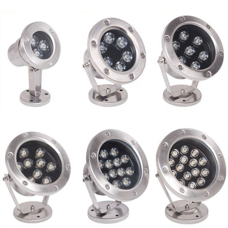 24V 6W Stainless Steel RGB IP68 Spot Underwater Fountain Light