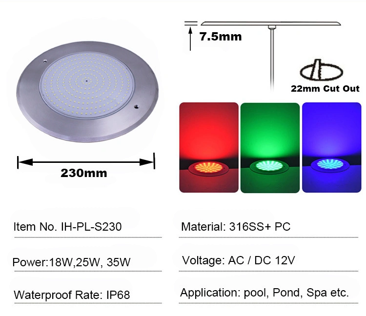 Swimming Pool Light 35W LED SPA Wall Mounted Light IP68