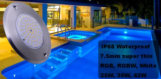 12V 42W LED-Poolbeleuchtung für eingelassene Pool-Poolbeleuchtung mit Farbwechsel und Wandmontage